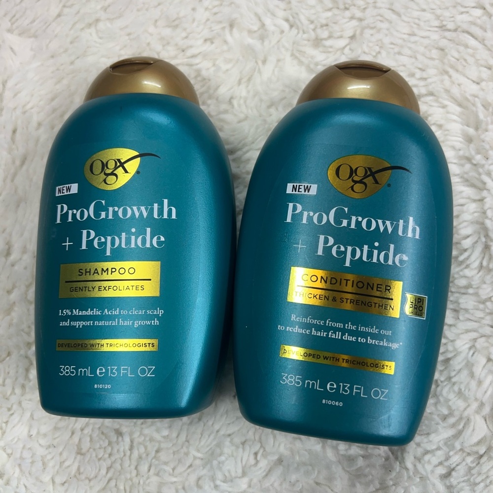 Ogx ProGrowth+Peptide Shampoo & Conditioner, 385 mL e 13 fl oz each, NEW